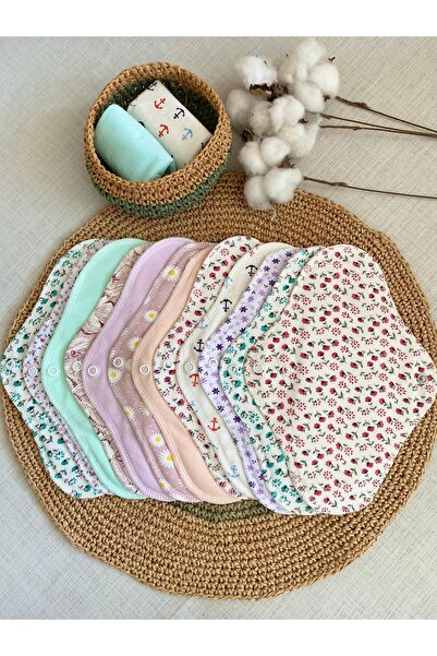 ECOSOFT Yıkanabilir Doğal Kadın Pedi Normal 12'li %100 Pamuk ve Bambu