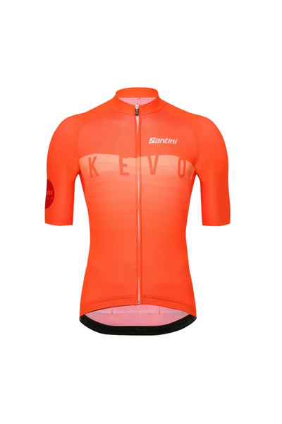Santini Tricou ciclism Kevo pentru bărbați - Portocaliu - M