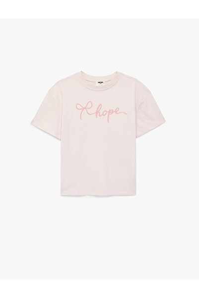 Koton Κοριτσίστικο μπλουζάκι 6SKG10054AK ΡΟΖ