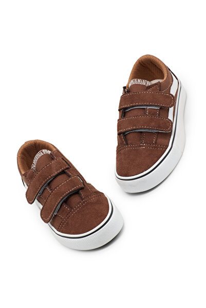 Tonny Black Dječje unisex smeđe Gumeni đon udobne cipele sa dvostrukim čičak ...