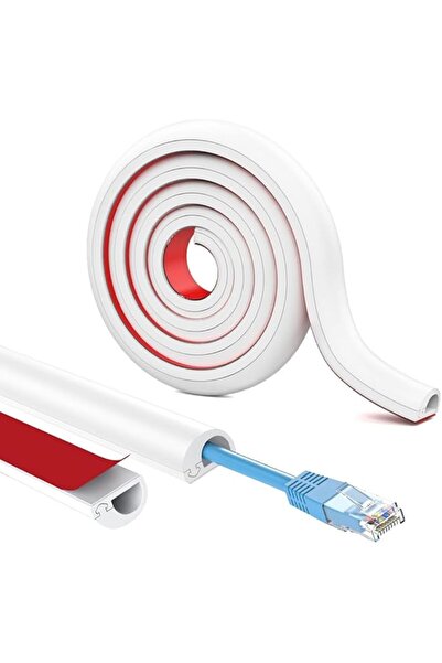 The Bros غطاء سلك سيليكون ذاتي اللصق، يُفتح من الجانب، بطول 78 بوصة، يُخفي سل...