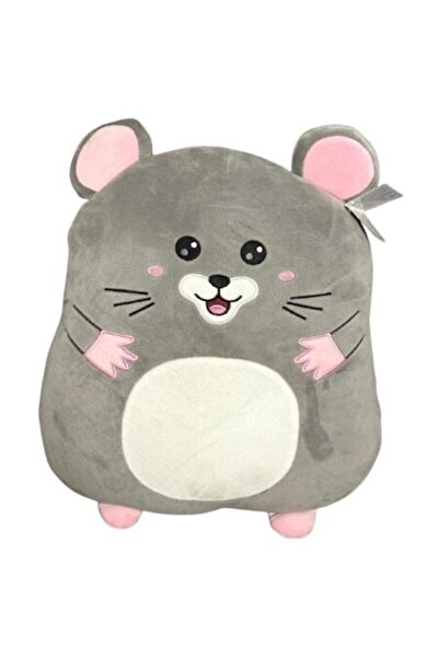 Vivess Πελούς Μαξιλάρι Παιχνίδι, Ποντίκι, Γκρι, 40x35 εκ.