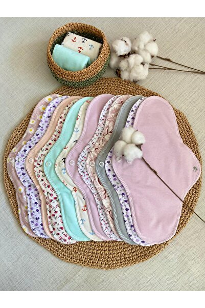 ECOSOFT Yıkanabilir Doğal Kadın Pedi Gece 12'li %100 Pamuk ve Bambu