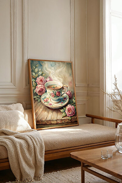 Dekorsiahome لوحة فنية بإطار خشبي من قطعة واحدة TK3032