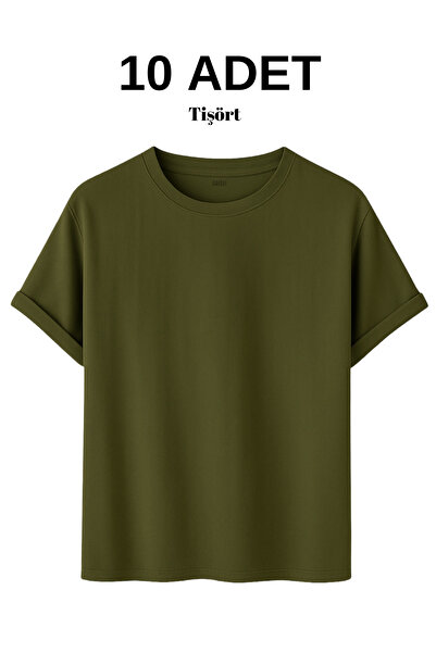 DK DAKSEL Men's 10-Pack Short Sleeve Multi-Color Crew Neck Basic T-Shirt