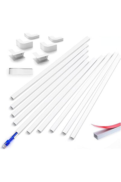 The Bros غطاء جداري لإخفاء سلك بطول 157 بوصة لسلك صغير واحد، غطاء جداري للسلك...