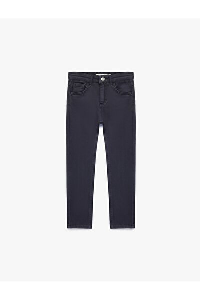 Koton Pantaloni din denim pentru băieți 6SKB40015TD ALBASTRU ÎNCHIS