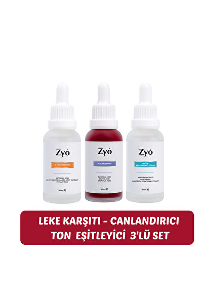 Zyo Cildi Canlandıran ve Parlatan Renk Tonu Eşitlemeye Yardımcı 3'lü Cilt Bak...