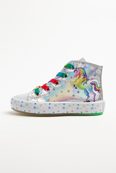 UNICORN Zippered High-Top Casual Girls' Sneakers