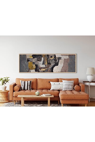 woodhomeworks Tek Parça Gerçek Ahşap Yatay Panorama Çerçeveli Tablo