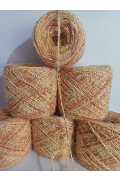 İPEK YÜN İPLİK DÜNYASI Moher Νήμα Πλεξίματος (Κίτρινο) Λουκάνικο (Πορτοκαλί, ...