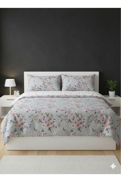 NİĞTEX Single Floral Duvet Cover Set - Elasticated