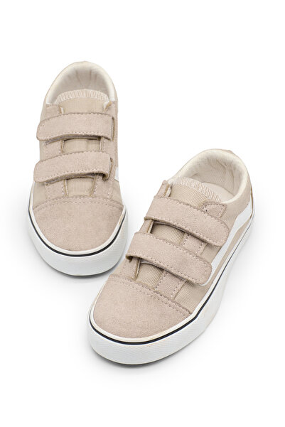 Tonny Black Dječje unisex bež Gumeni đon udobne cipele sa dvostrukim čičak tr...