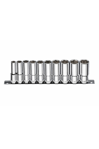 CETA FORM 3/8 Six Corner Deep Socket Set 10 Pieces