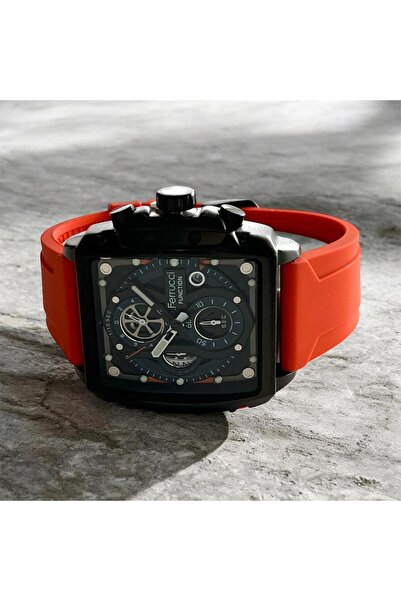 Ferrucci Silikon Kordon Takvimli ve Fonksiyonları Aktif Erkek Kol Saati