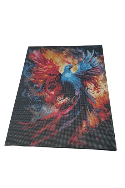 ADIRI SHOP Tablou cu diamante – Pasărea Phoenix în flăcări