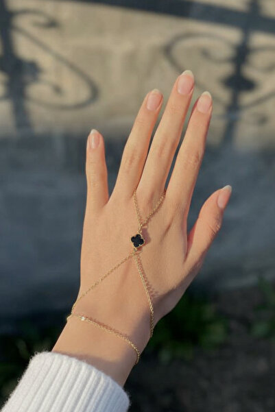 M Miel Kadın Yonca Detay Altın Kaplama Şahmeran