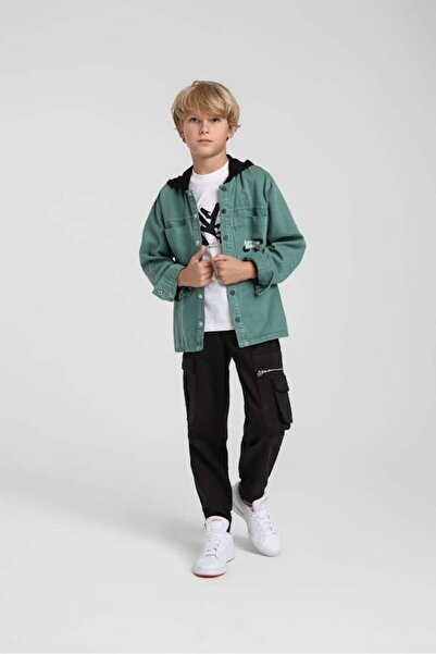 Escabel Cămașă cu glugă pentru băieți, 4-14 ani, verde