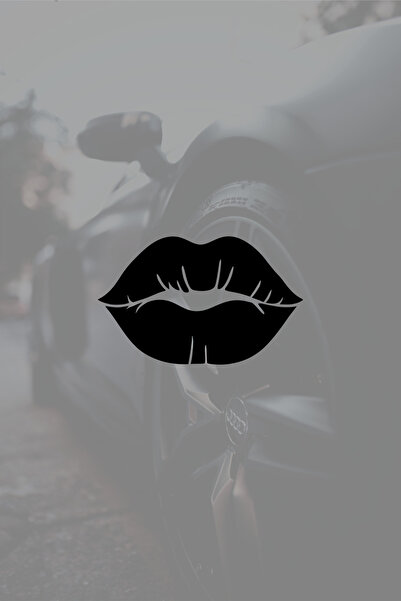 Plaka Öpücük Sticker Dudak Sticker Etiket 4 x 2,5 cm