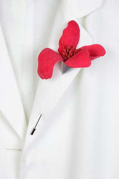 HAIArt Lilly Brooch - Raspberry