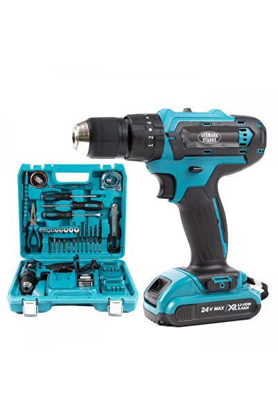 OEM Self-tapping Hammer Drill 24V Kit 30 Accessories 2 Batteries 5A