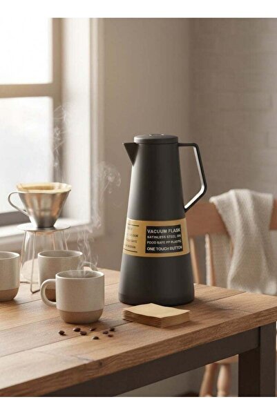 Gazella Stainless Steel Tea/Coffee Flask 1.2 Liter Black