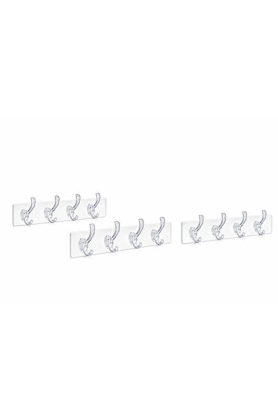 ARVALE 3 штуки по 5 штук 29*7 Силіконові підвіски Прозорі Міцні Самоклеючі пі...