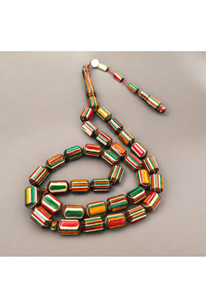 İnan Tesbih سبحة خرز من خشب الكافور المقطوع على شكل كبسولة بتوقيع ماستر