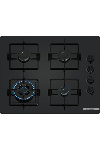 Bosch Plită pe gaz încorporată, 4 arzătoare, Wok, grătar din oțel, 60 cm, sti...