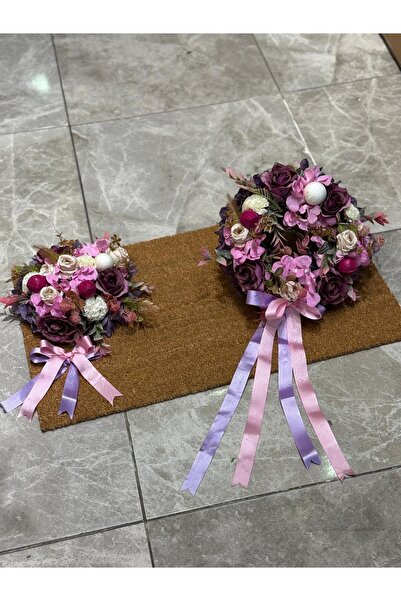TASARIMHMODA Paspas ve Çelenk Yoğun Çiçek Tanzimli