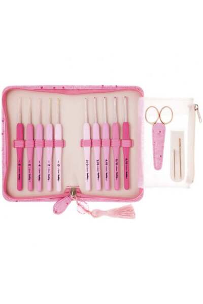 Tulip إبرة كروشيه من نوع ETIMO Rose دانتيل بمقبض وسادة ، مقاسات صغيرة