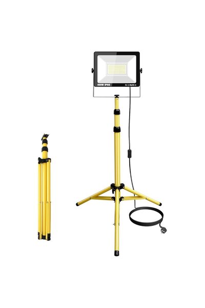 OEM YOJZMA 100W LED work light, 10000 lm, IP66, 2m telescopic tripod, 5m cable