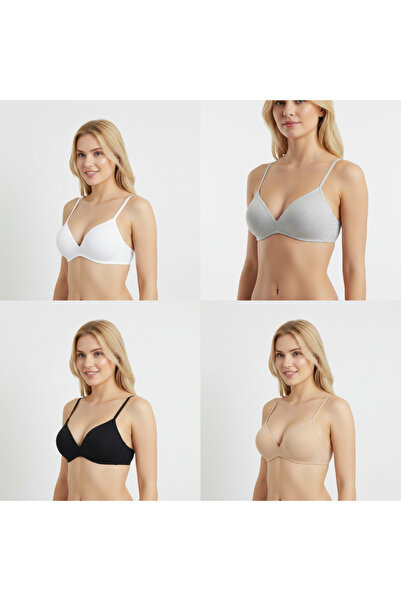 BONBON Women's Non-Wired Non-Padded 4-Pack My First Bra Bb2322