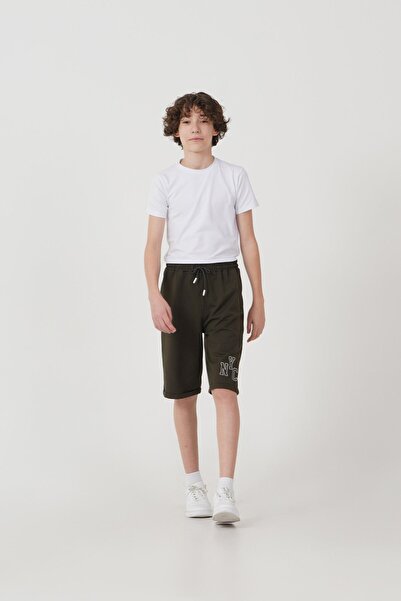 Mışıl Kids Double Cuffed Nyc Embroidered Boys' Shorts