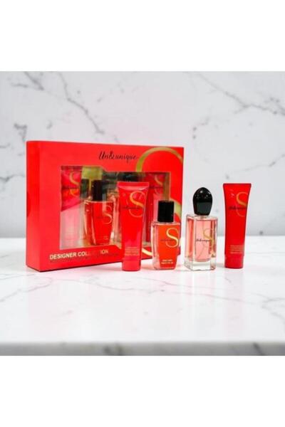 OEM Set cadou 4 produse pentru femei, apa de parfum, spray de corp, gel de du...