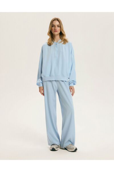 ESOTIQ BLOOVII Women's Sports Sweatpants Trousers Wide Leg Side Stripes & Poc...