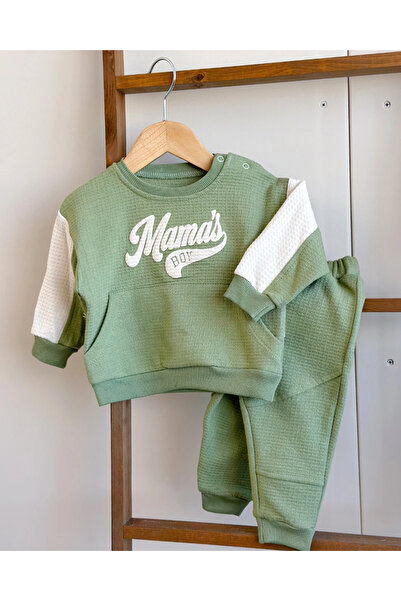 hümabebe Mamas boy waffle kumaş mevsimlik 2li bebe takım