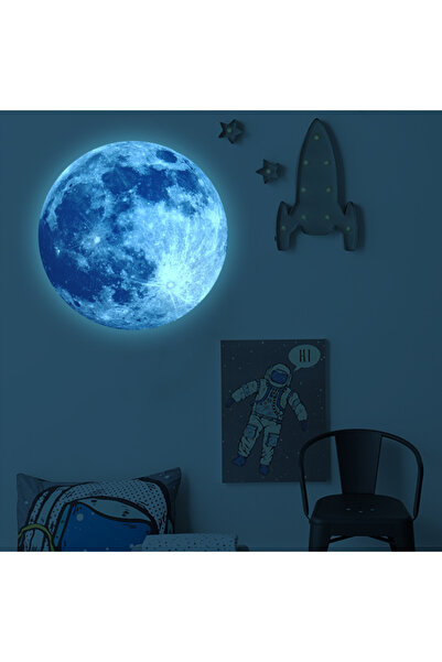 LUXER Decorative Glow-in-the-dark Sticker for Wall or Ceiling, Moon Pattern, ...