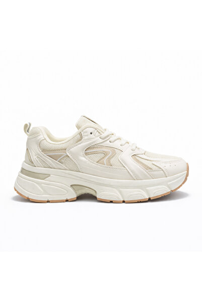 BEST WOMAN Women's Retro Chunky Sneakers - Beige Urban Trainers - Comfort Ins...