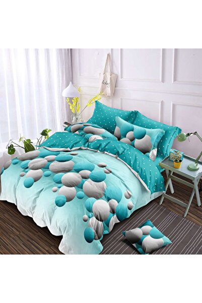 Pucioasa Double Duvet Cover Set , sulphurous, satin Cotton , 6 pieces