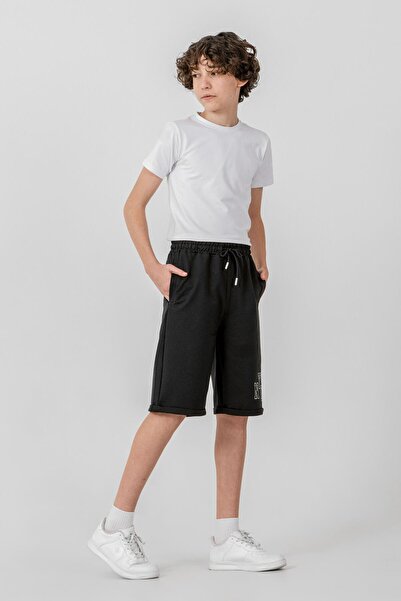 Mışıl Kids Double Cuffed Nyc Embroidered Boys' Shorts