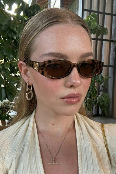 MACERATİ Geranyy Leopard Brown Uv400 Protected Ultra Light Women's Sunglasses