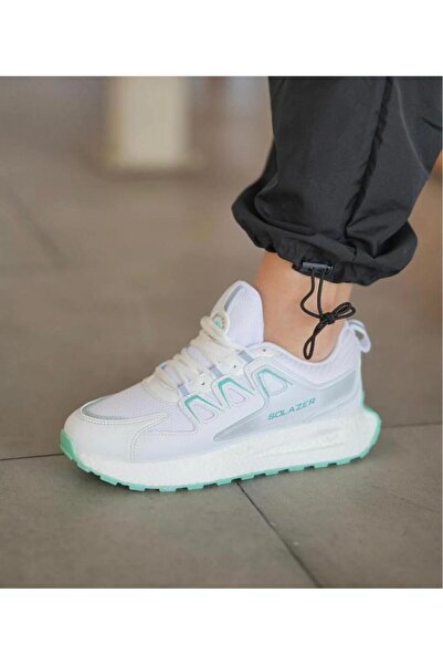 SOLAZER Women's Lightweight High-Soled Lace-Up Comfortable Insole Sneaker Spo...