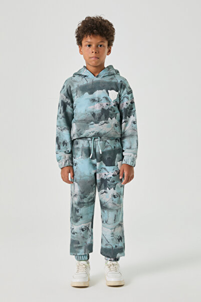 Nebbati Boy Patterned Tracksuit Bottom