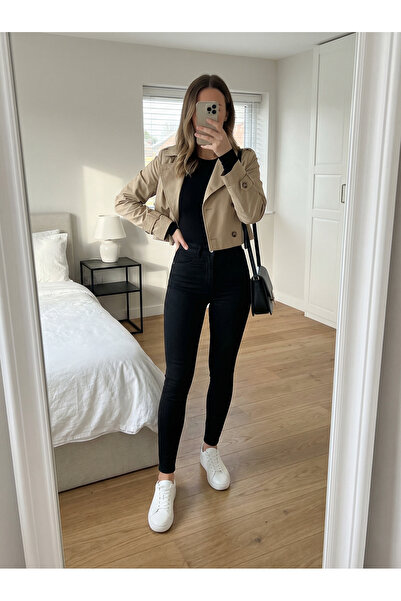 By Caspita Fashion Women's High Waist Black Skinny Ultra Stretchy Power Lycra...