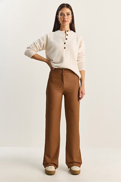 Hiccup LUCCI High-Leg , wide-leg eco- Leather pants