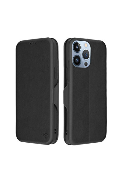 Techsuit Husă 360° pentru iPhone 13 Pro Max Safe Portofel Plus, neagră