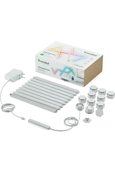 Nanoleaf Kit panou LED RGBW modular inteligent, 9 panouri, Wi-Fi, sincronizar...