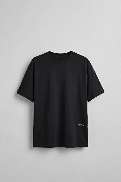 ablukaonline Tricou din bumbac cu imprimeu pe spate pentru bărbați, negru