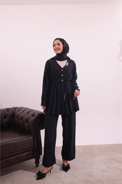 VOICTEC Women's Premium Brooch Diagonel Fabric Suit